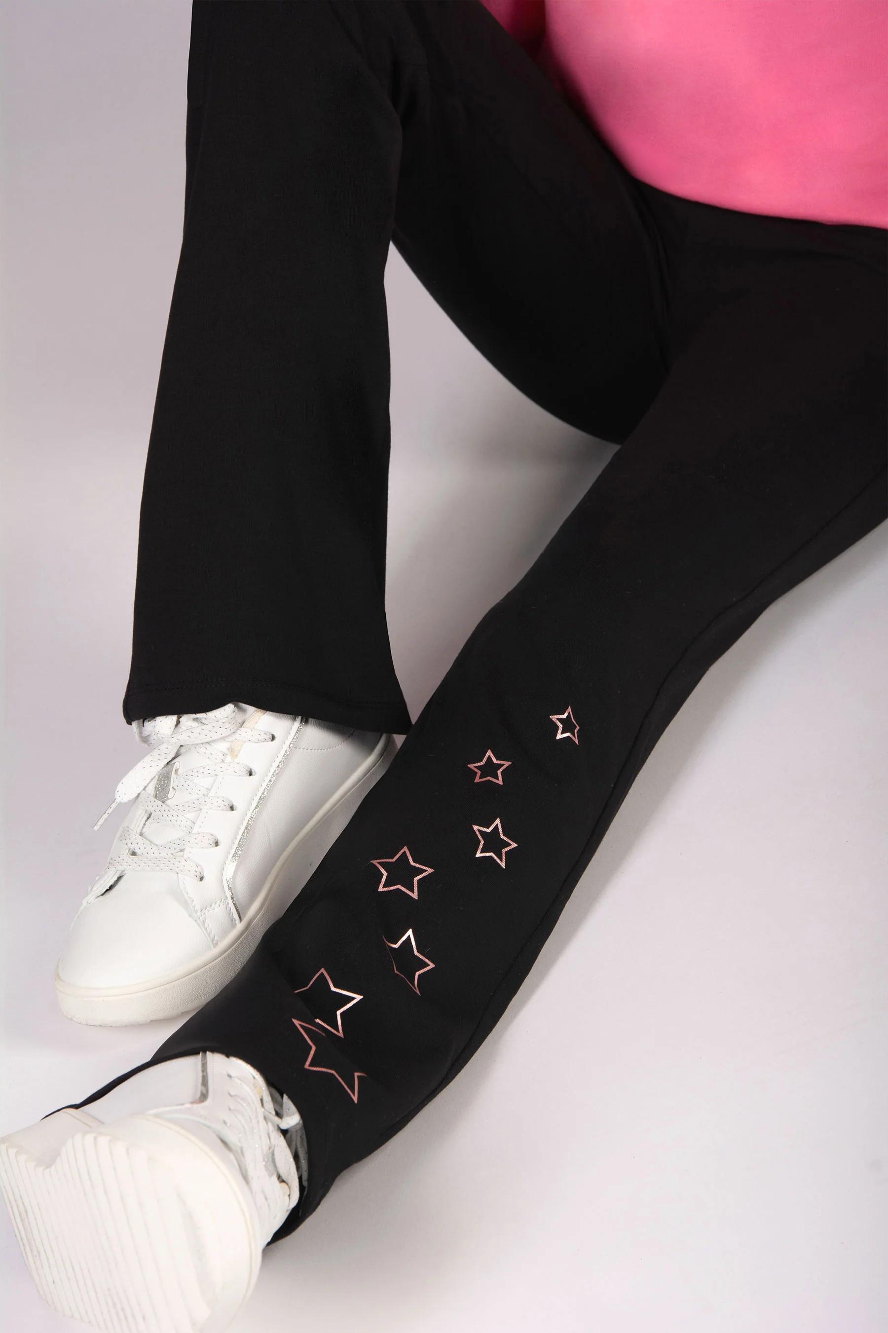 Star Jersey Flare Trousers - Image 3