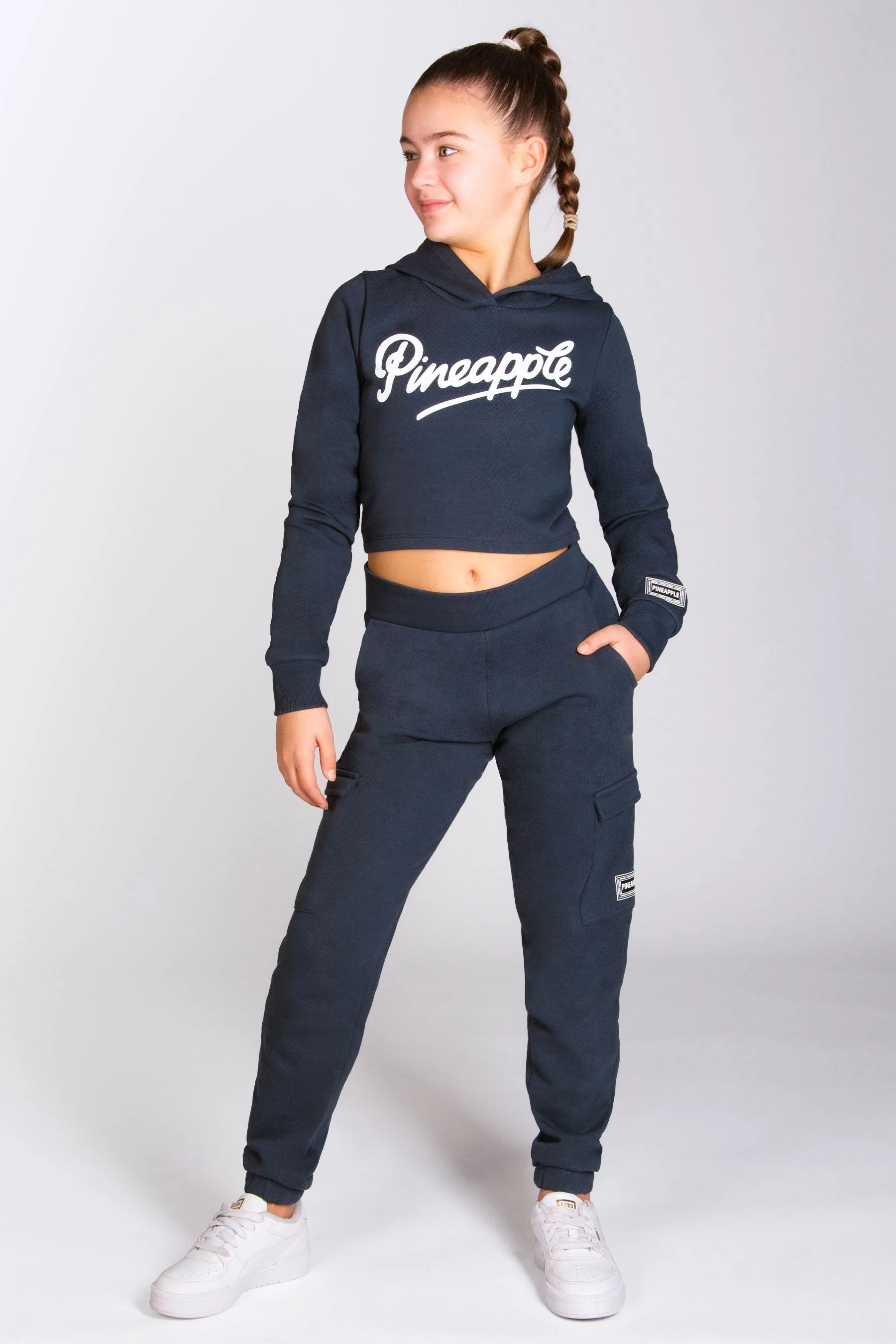 Pineapple Logo Crop Hoodie - Image 2
