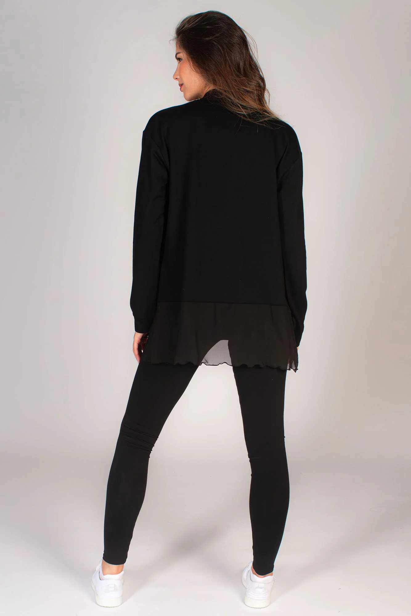 Mesh Hem Cardigan - Image 4