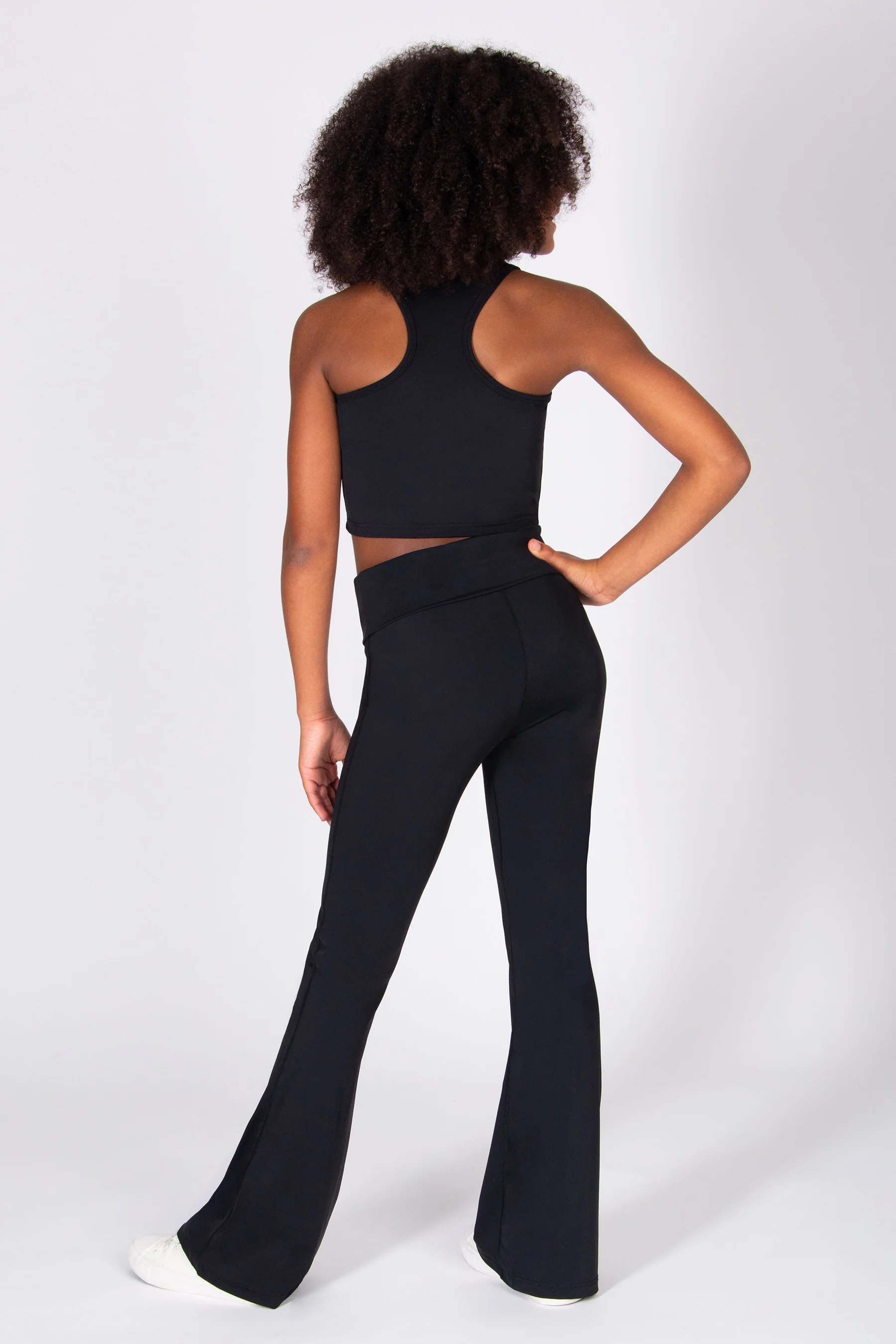 Active Fold Down Waistband Flare Trousers - Image 6