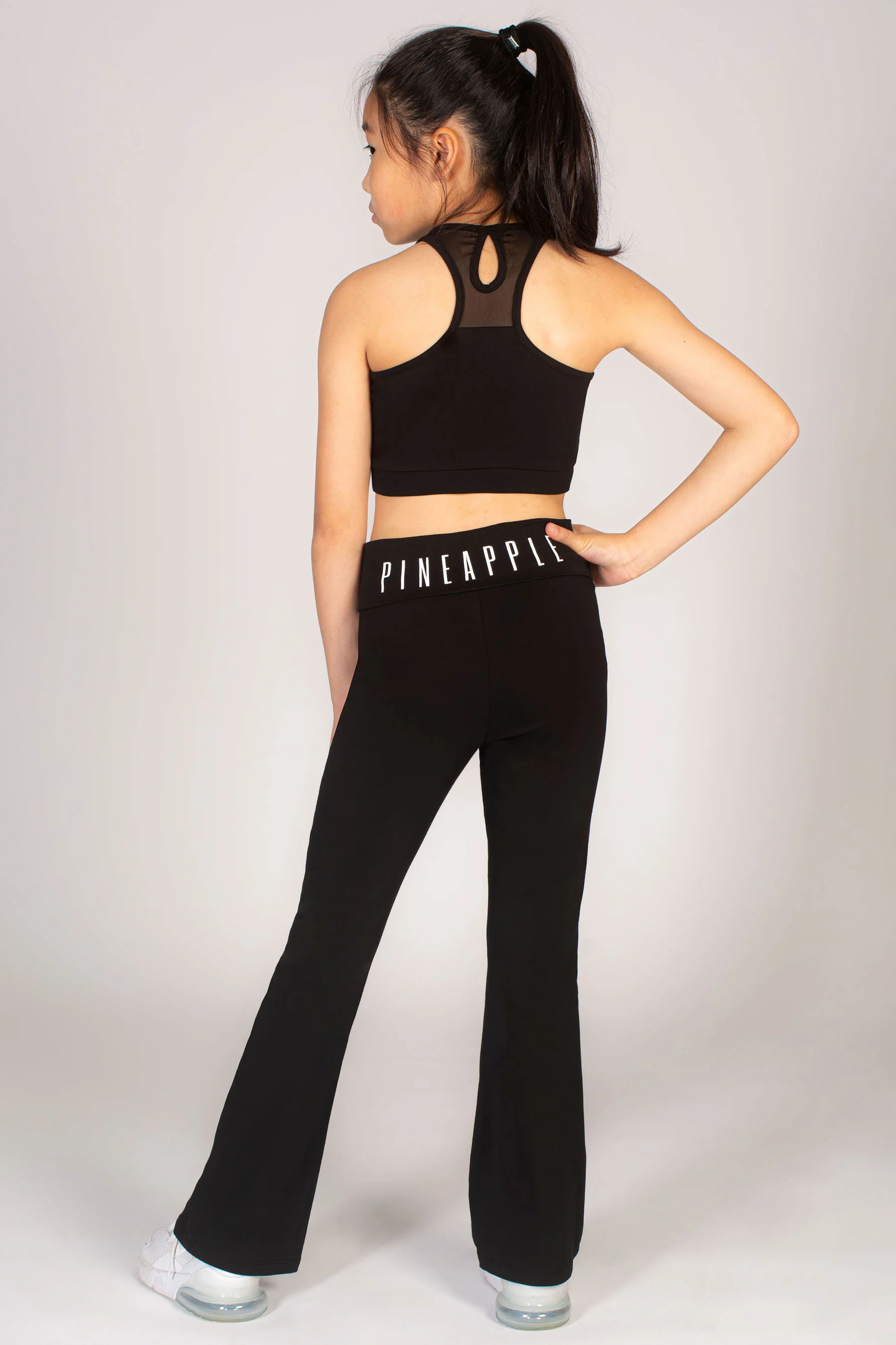 Foldover Waistband Jersey Flare Trousers - Image 4