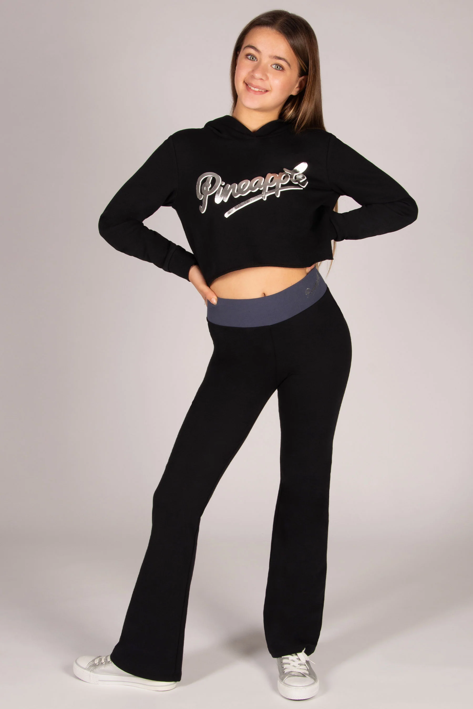 Raw Edge Logo Crop Hoodie - Image 2