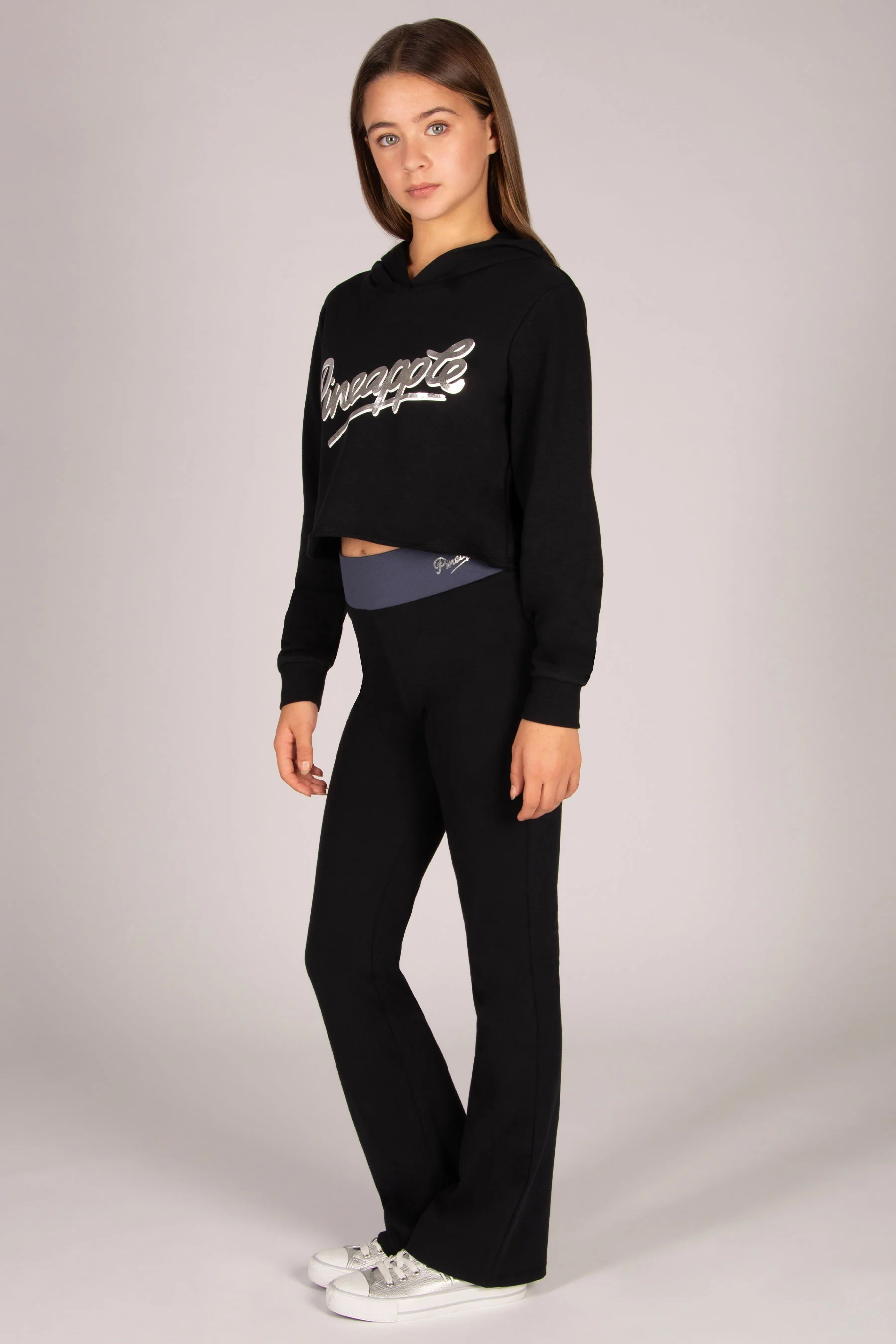 Raw Edge Logo Crop Hoodie - Image 3