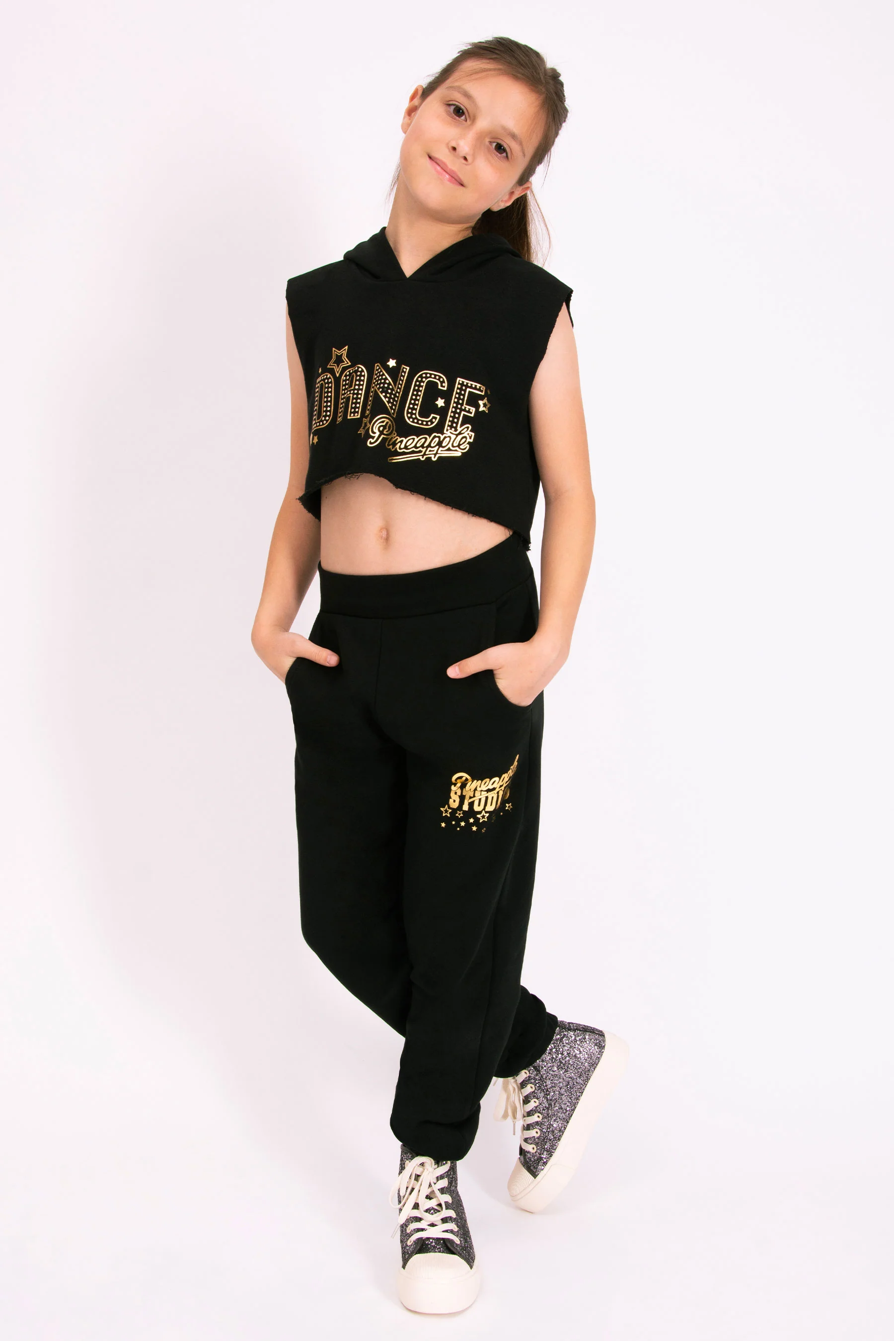 Sleeveless Dance Crop Hoodie - Image 3