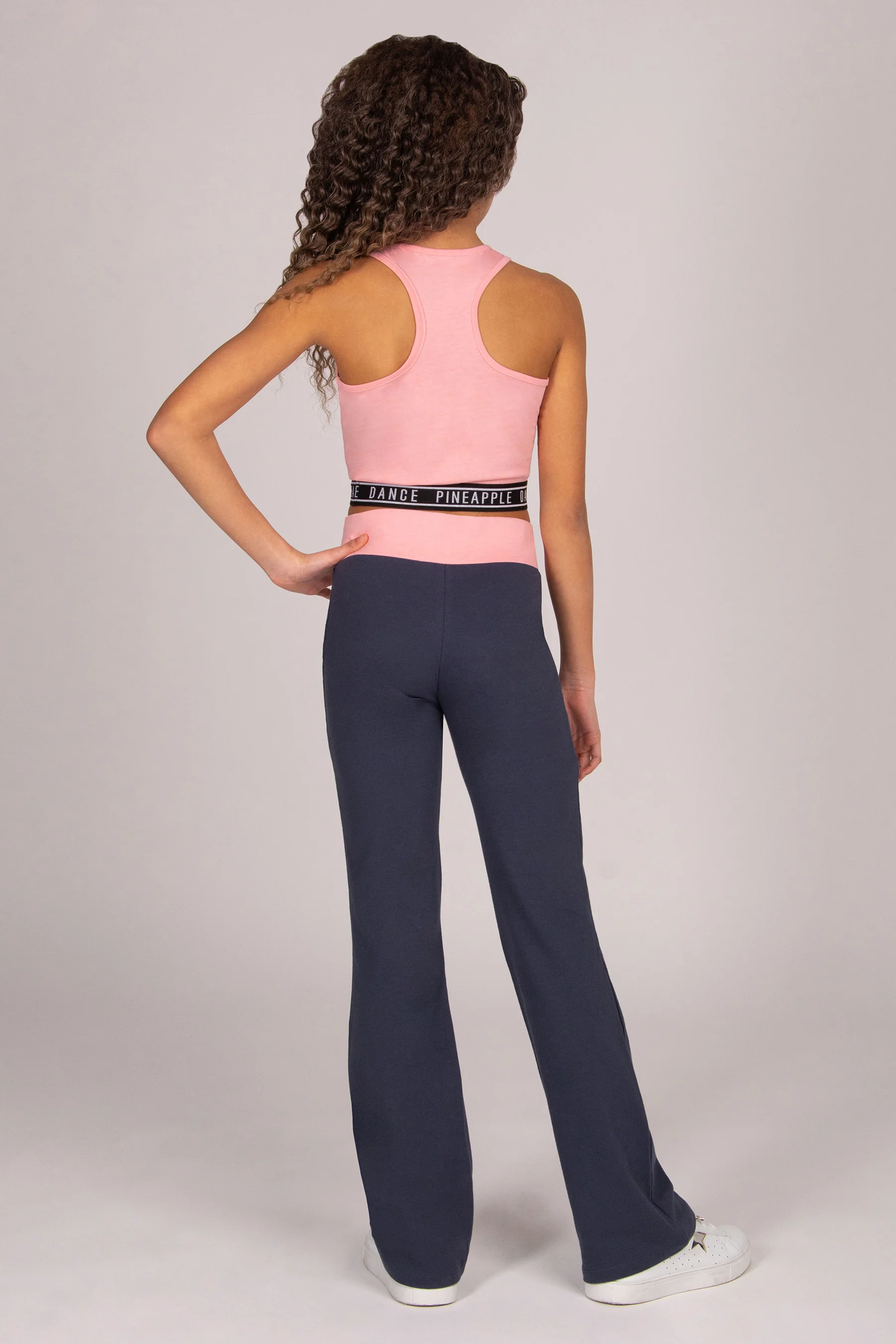 Contrast Band Bootcut Jersey Trousers - Image 4