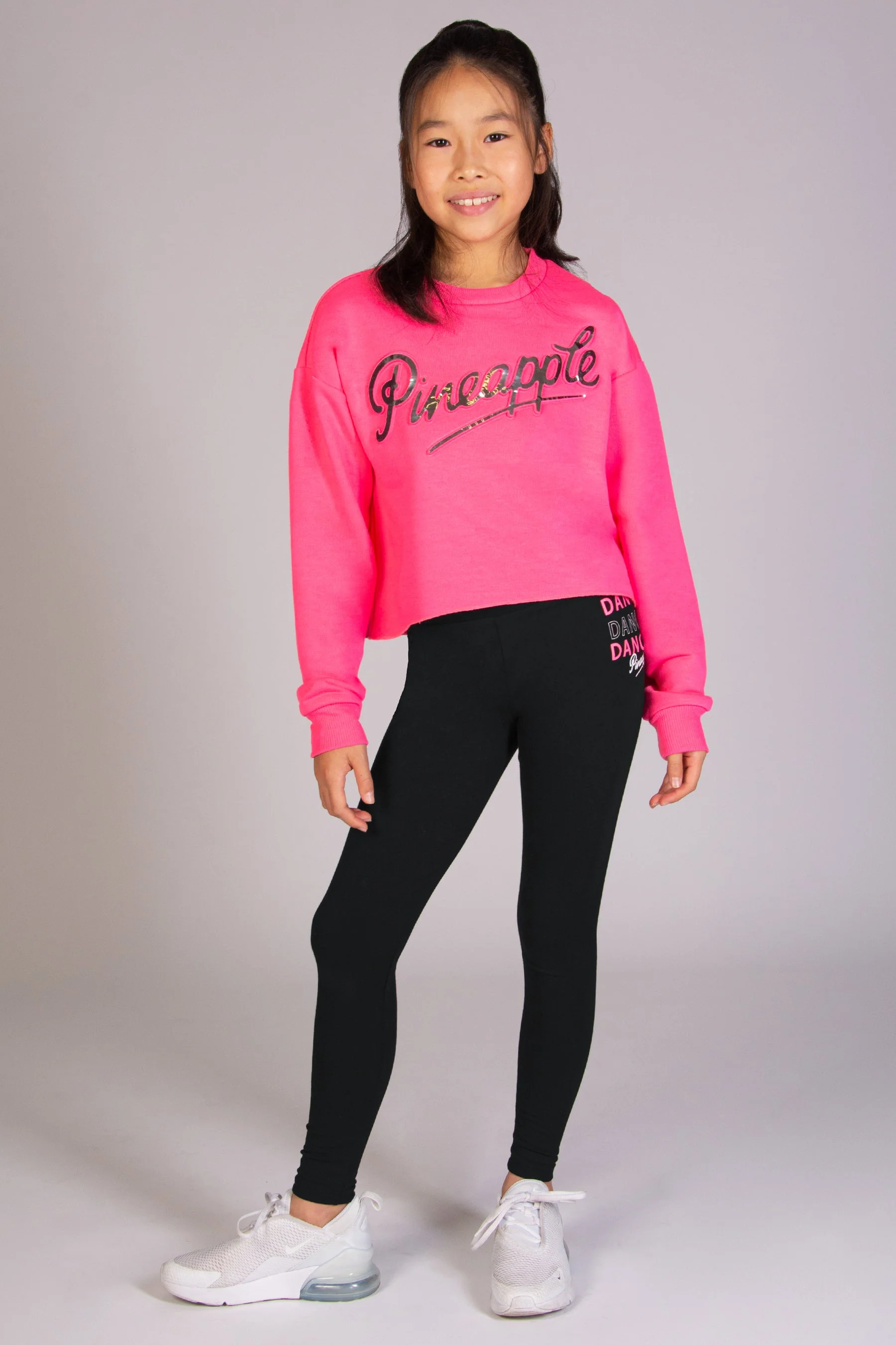 Crop Sweat Top with Embossed Logo - Image 2