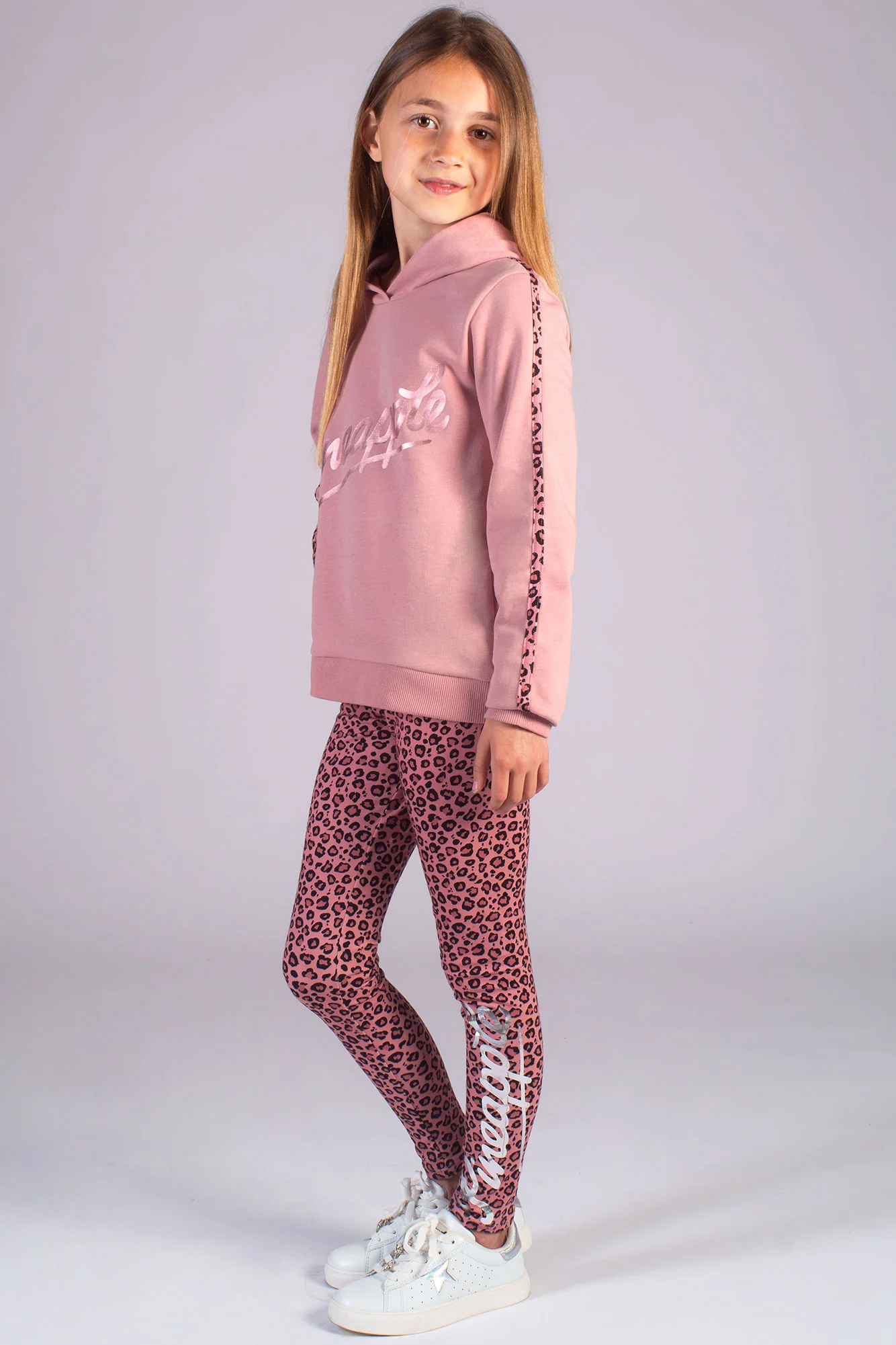 Leopard Stripe Logo Hoodie - Image 3
