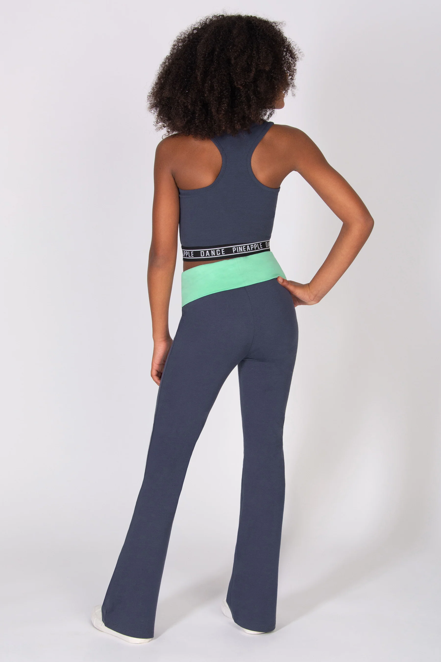 Foldover Waistband Jersey Flare Trousers - Image 5