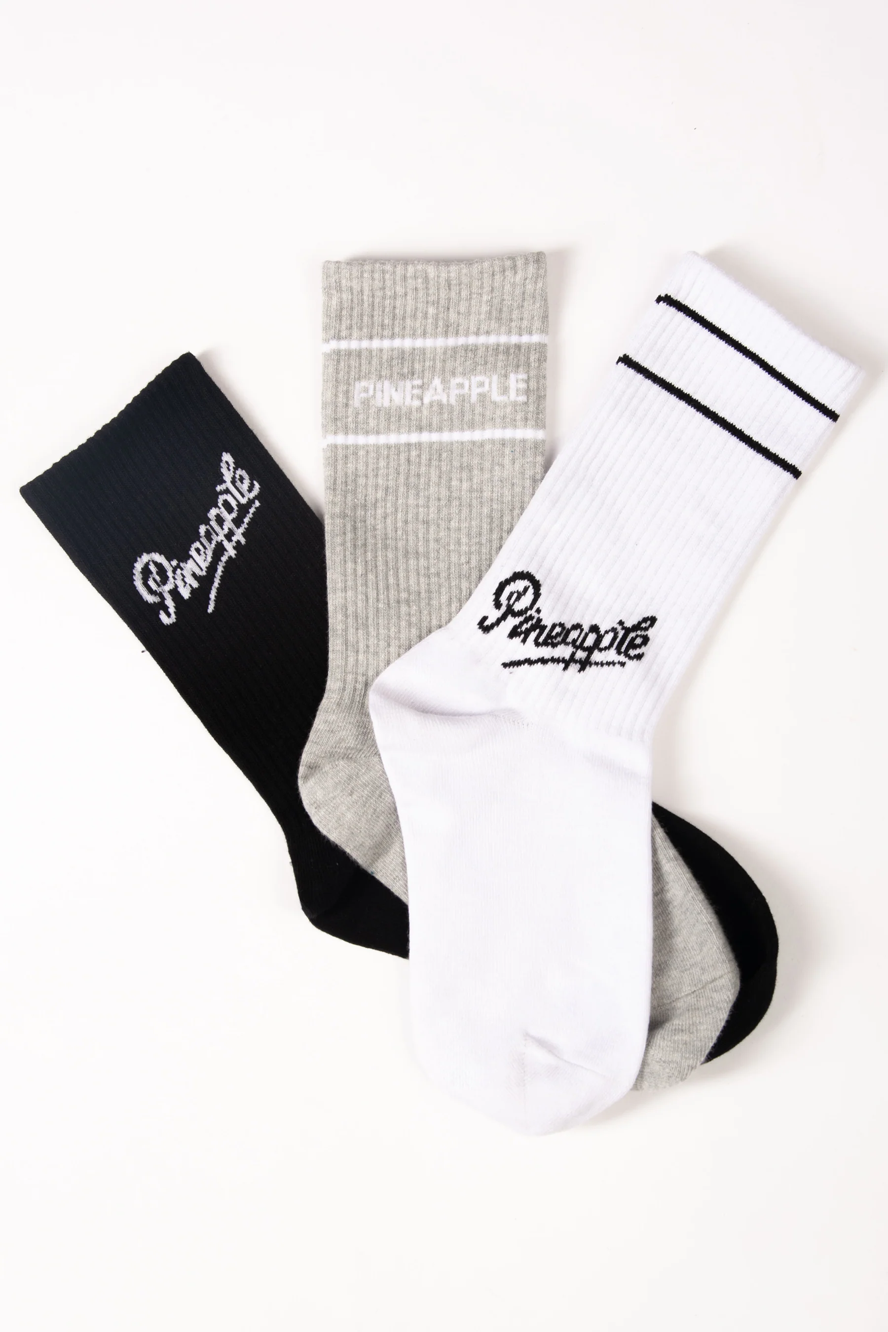 Pineapple 3 Pack Crew Socks