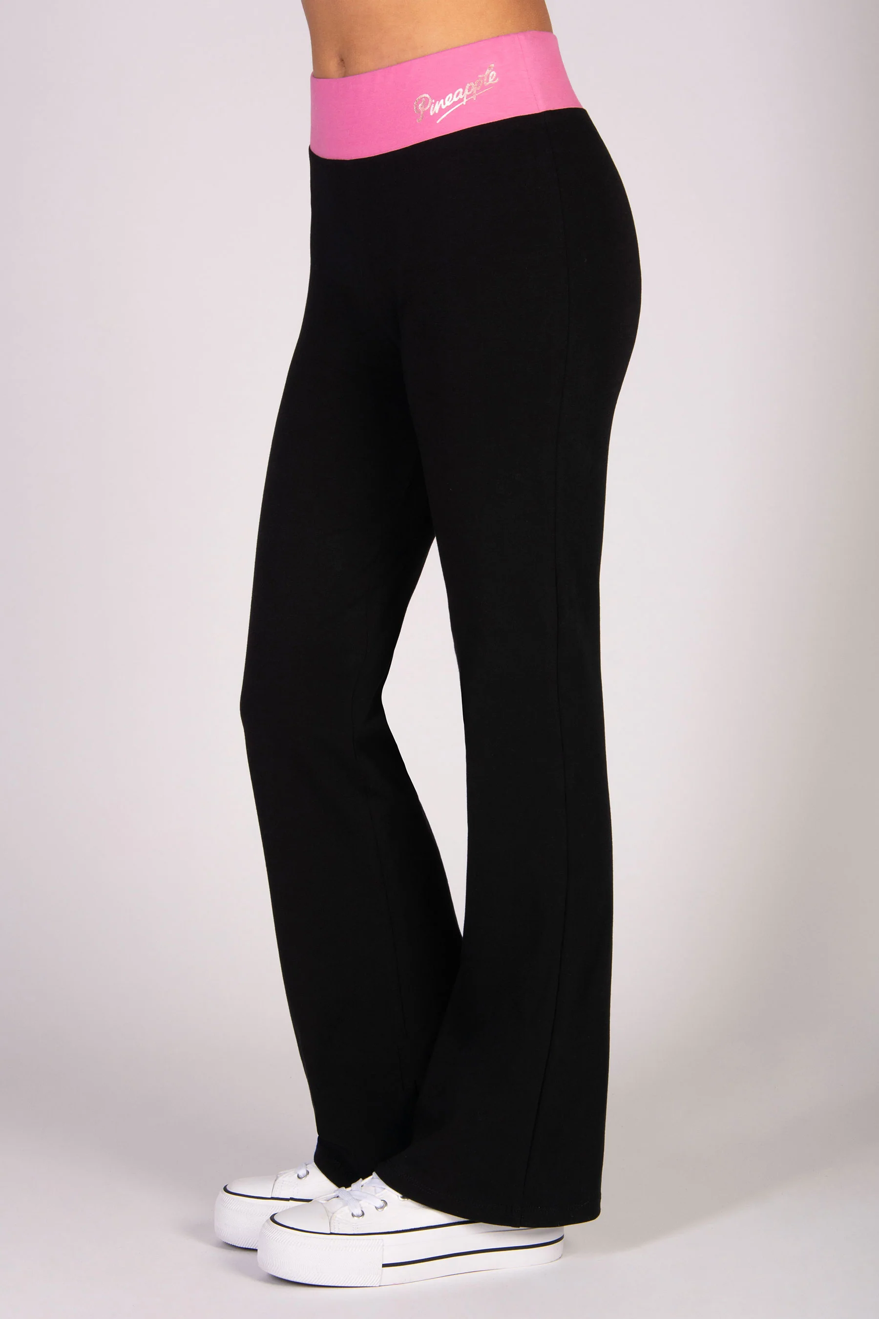 Contrast Band Bootcut Jersey Trousers