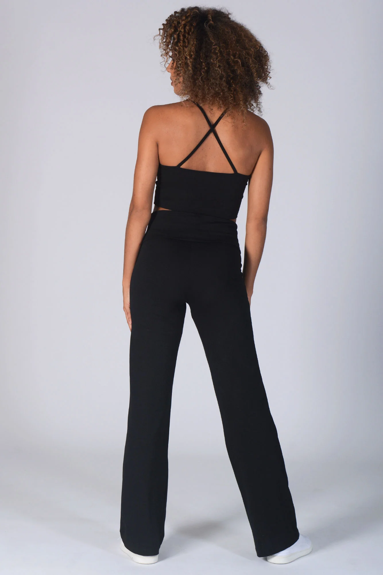 Fold Down Waist Jersey Trousers - Image 4