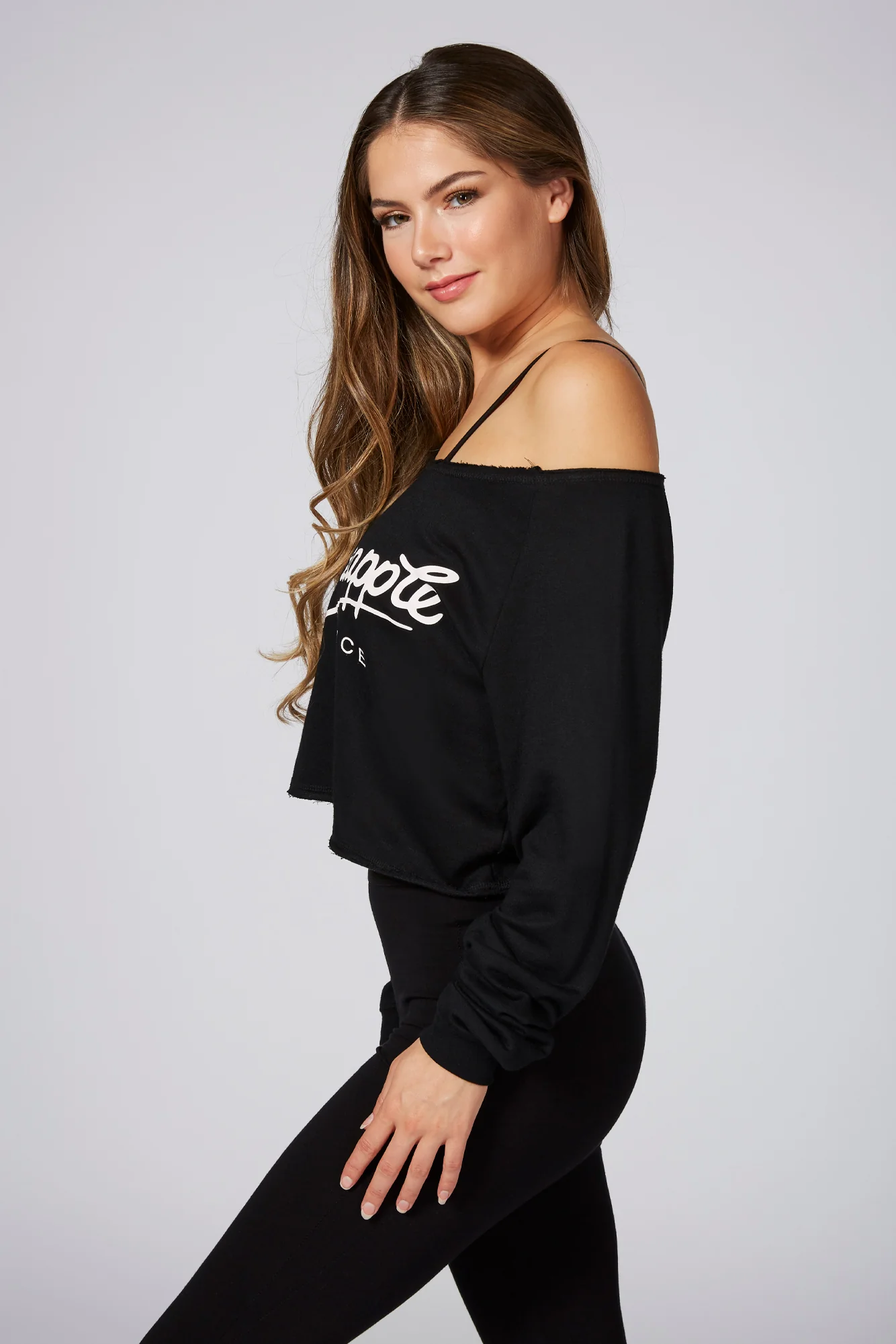 Crop Retro Off Shoulder Top - Image 3