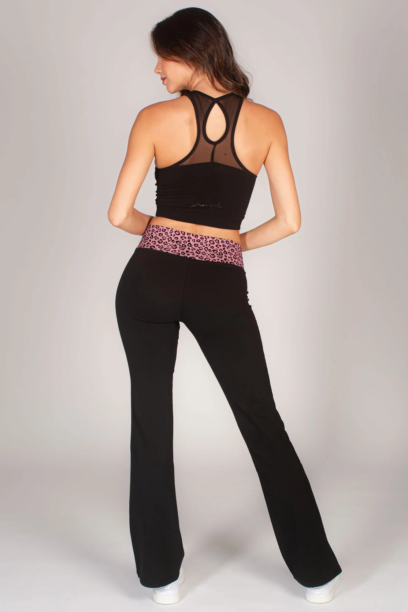 Leopard Band Bootcut Jersey Trousers - Image 4