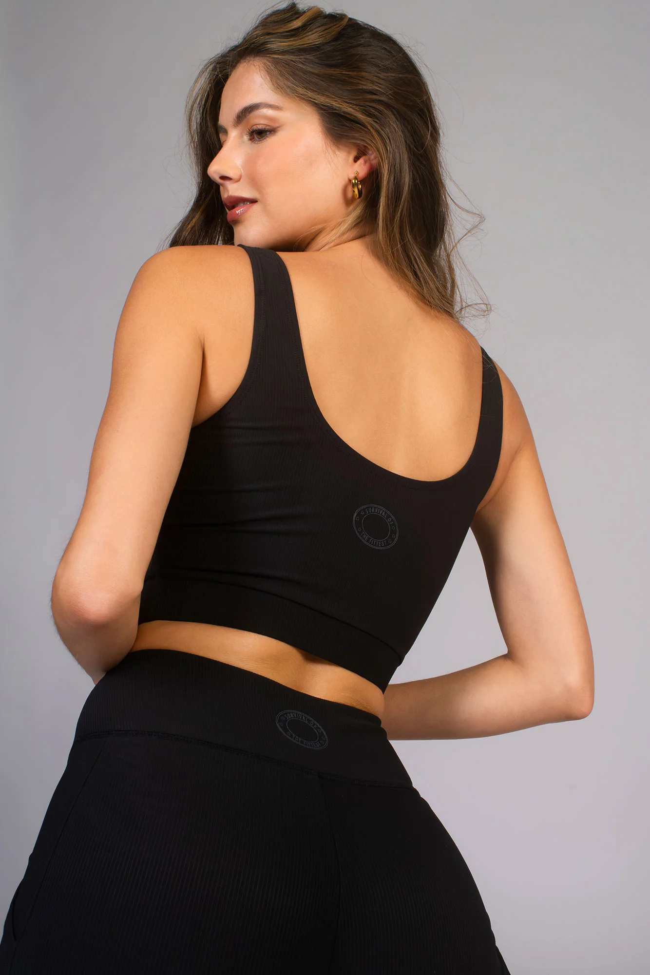 Rib Midi Tank Vest Top - Image 2