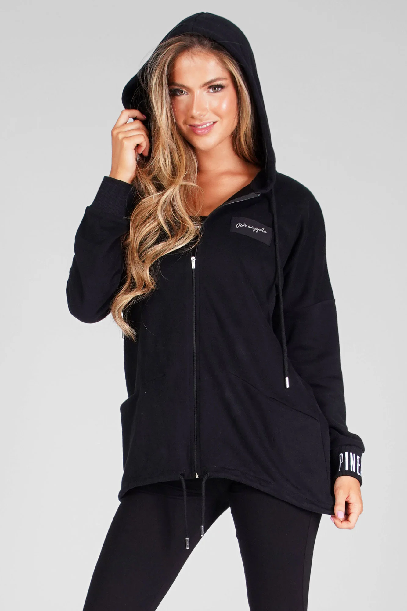 Parker Style Longline Zip Hoodie - Image 2