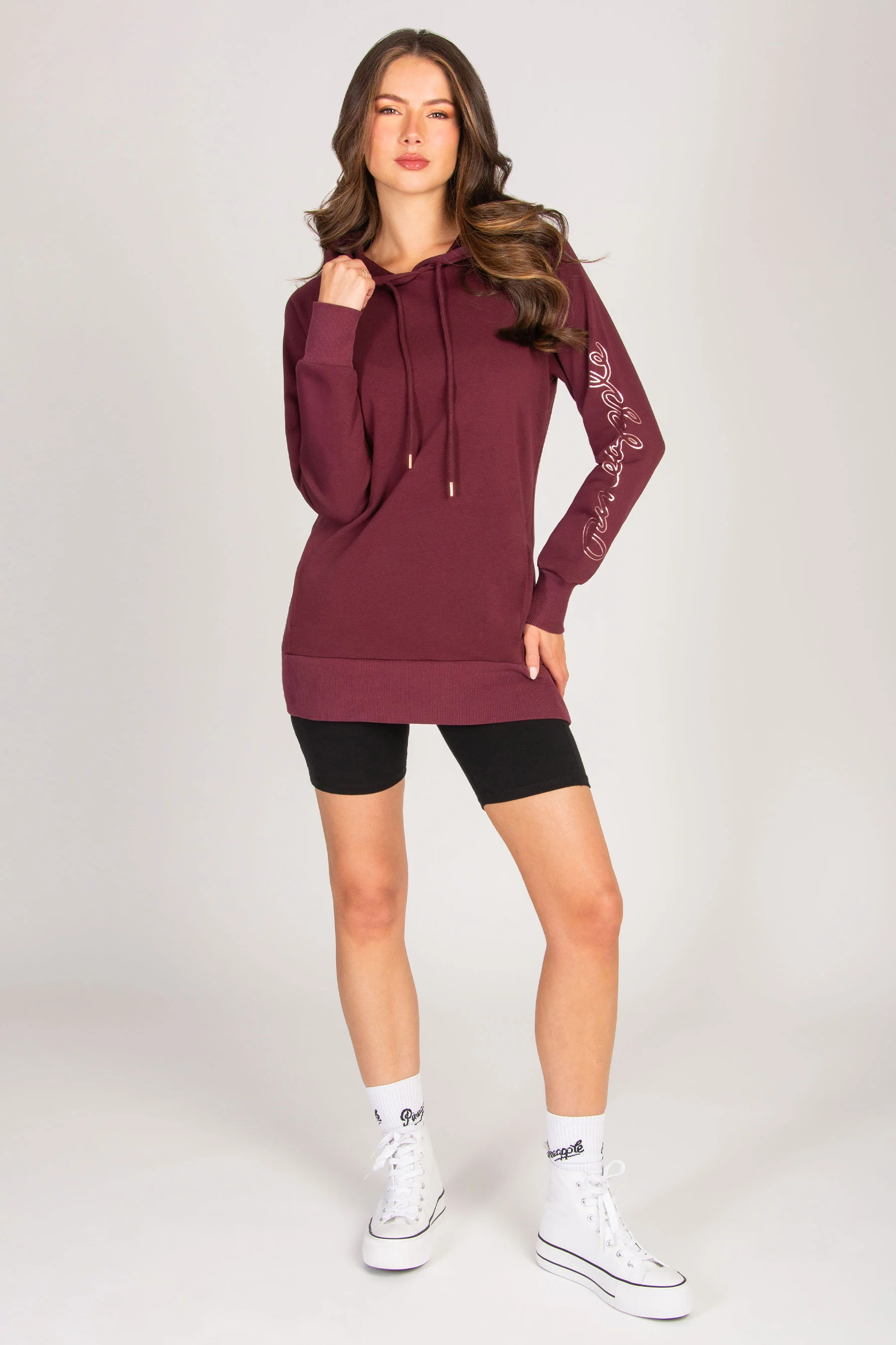 Longline Logo Hoodie - Image 3
