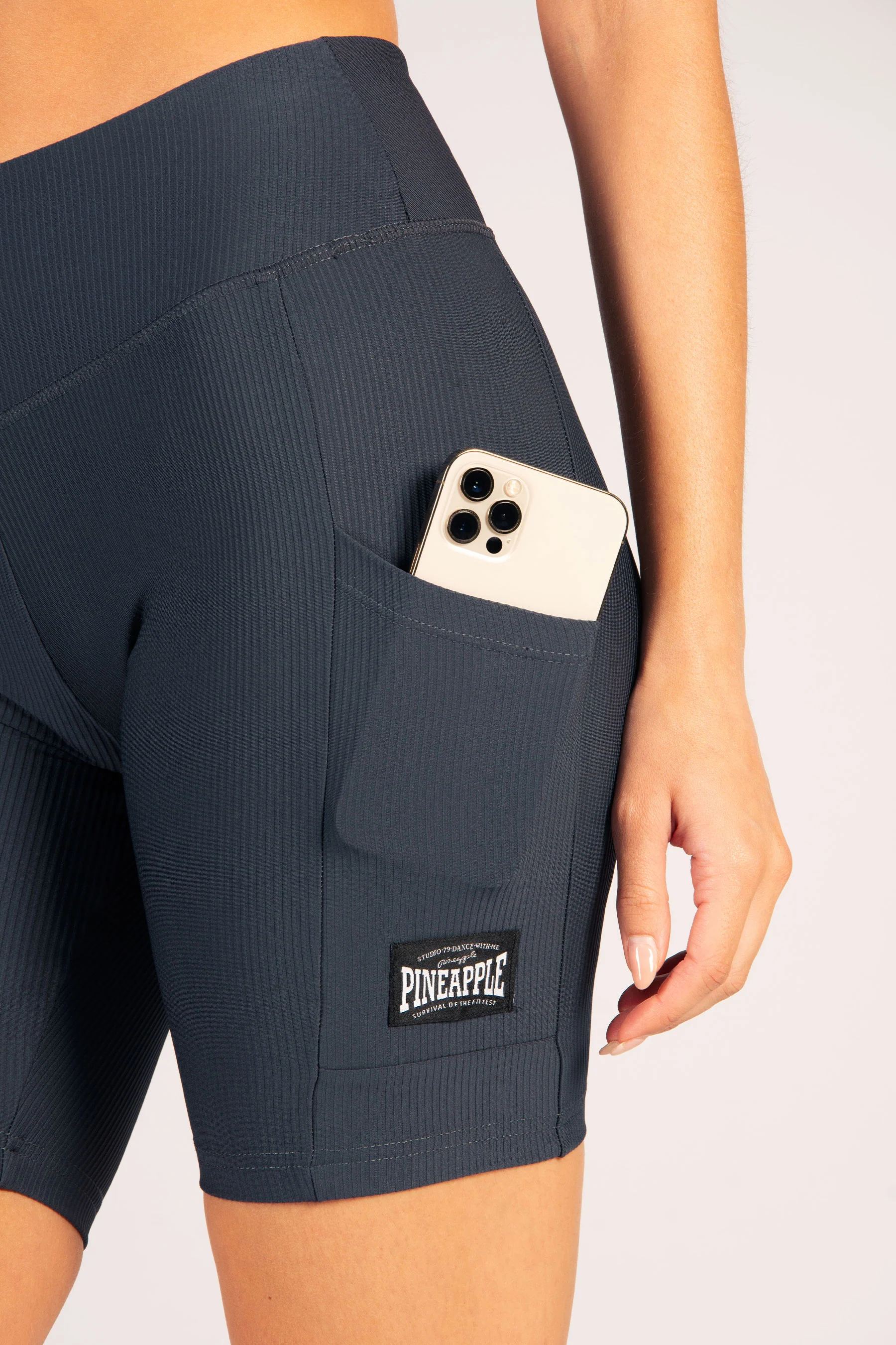 Rib Cycling Shorts with Pocket - Image 2