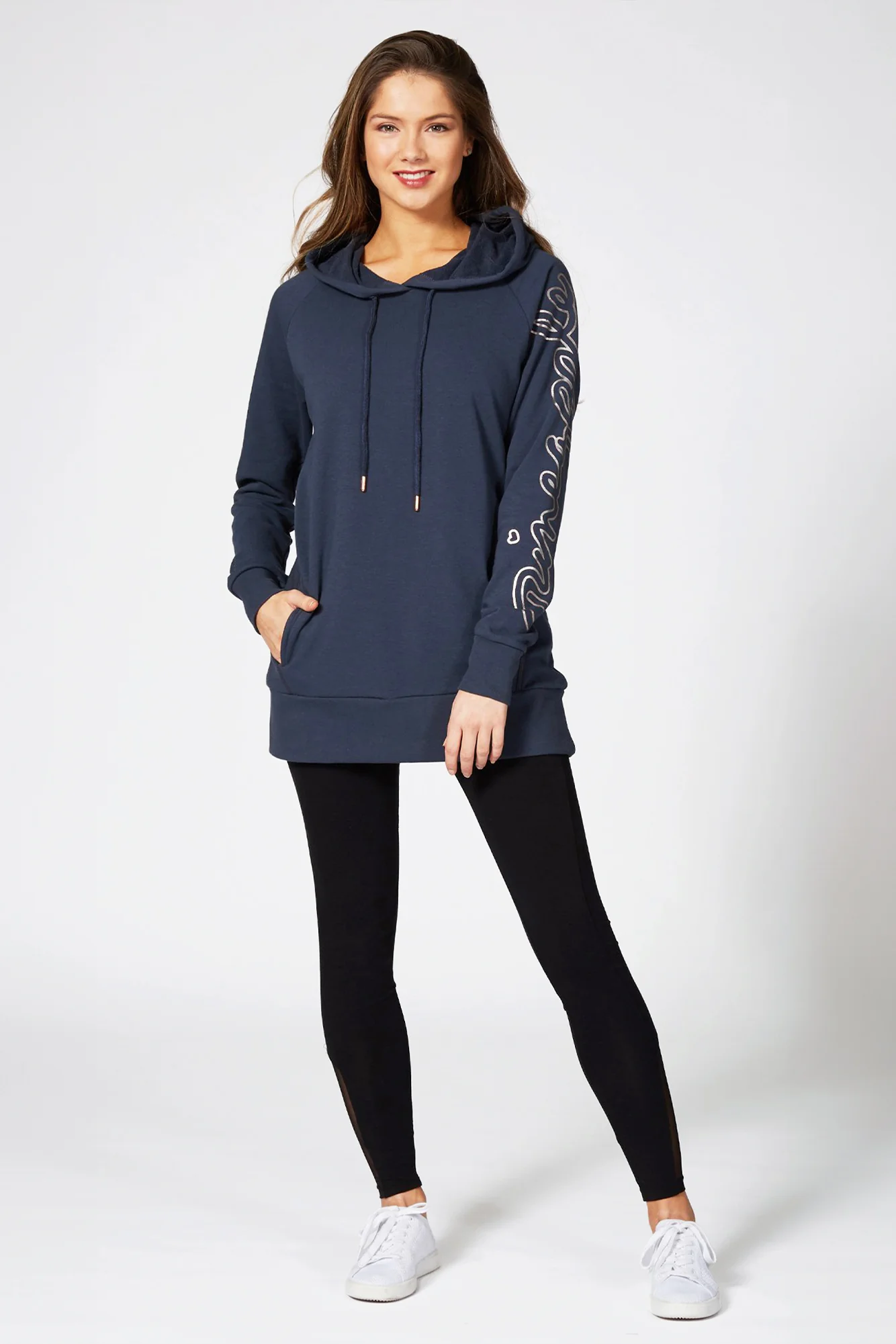 Longline Logo Hoodie - Image 2