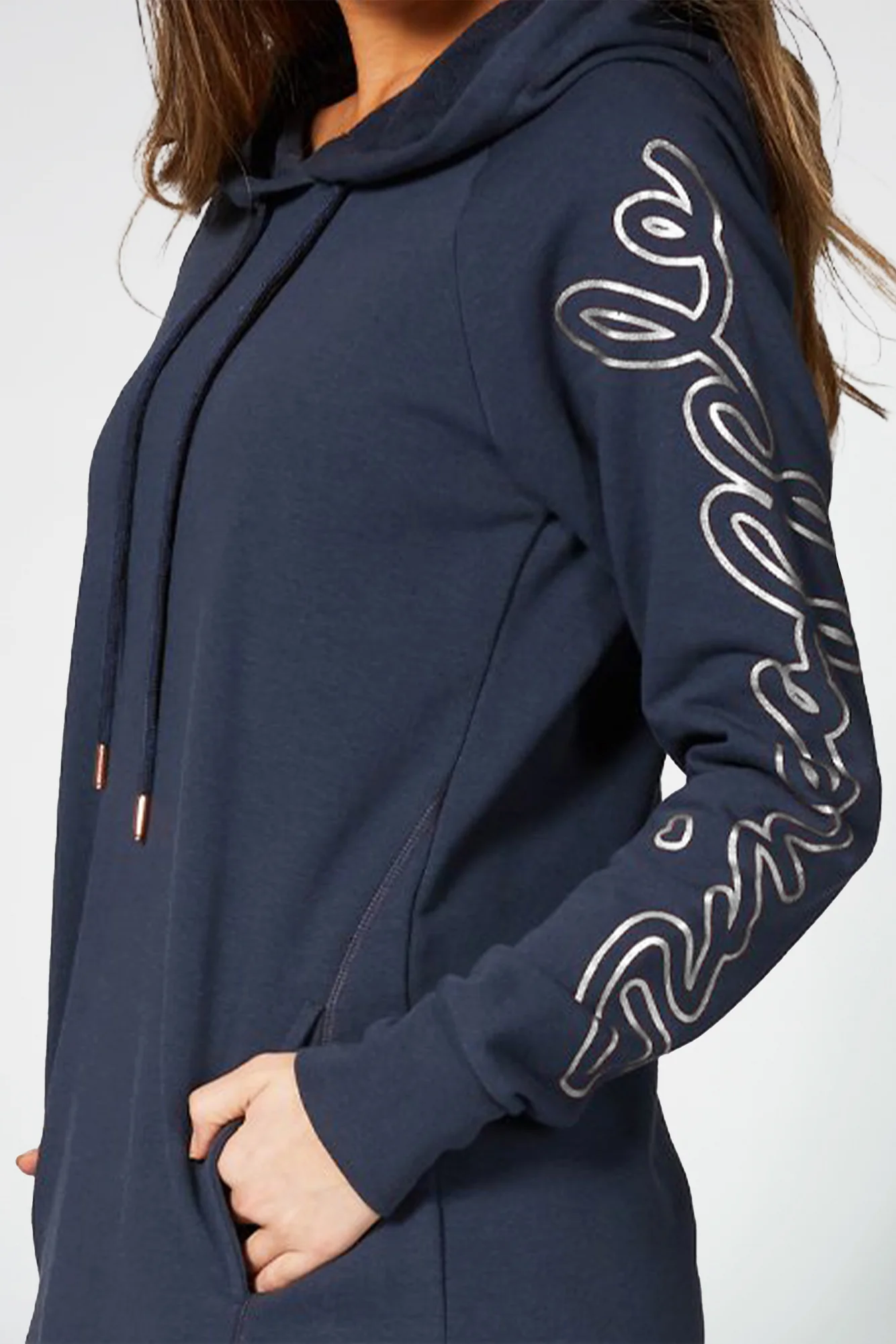 Longline Logo Hoodie - Image 3
