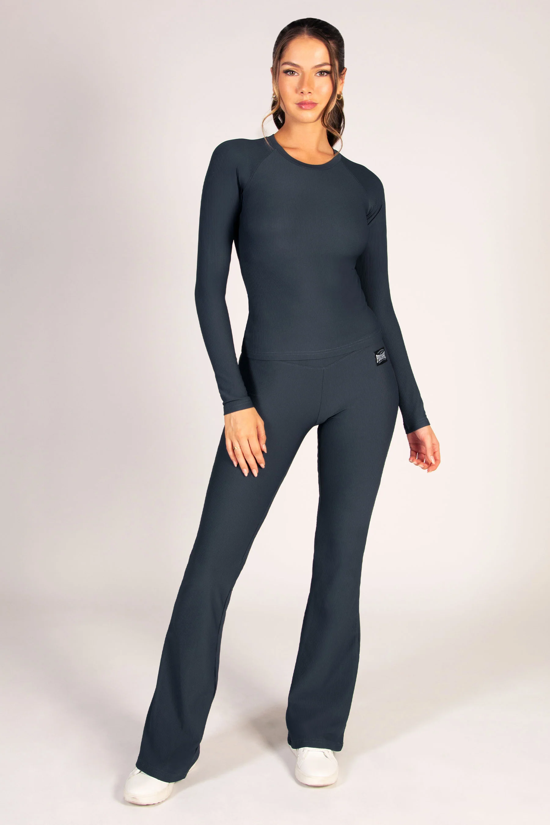 Rib Flare Trousers - Image 2