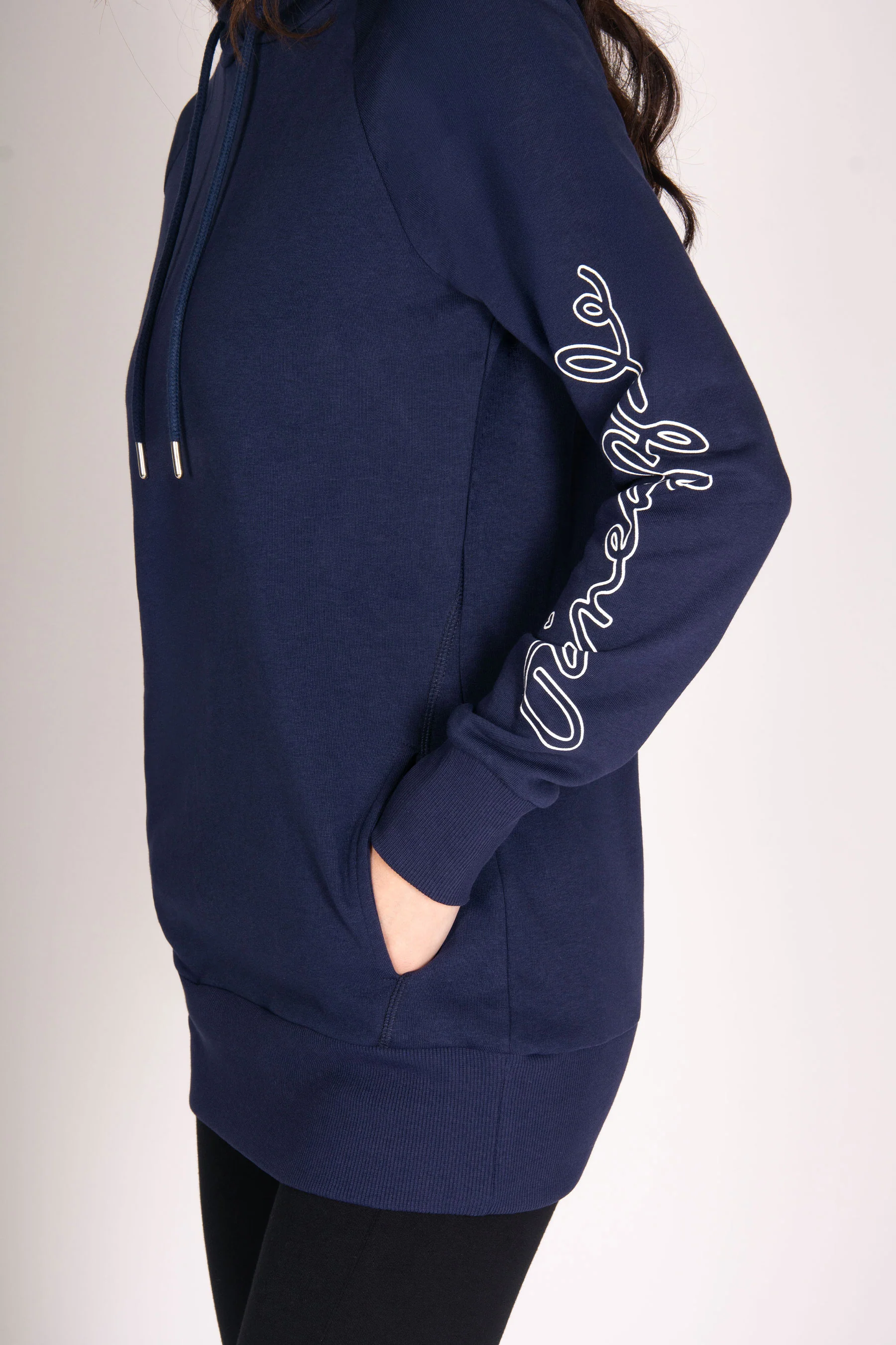 Longline Logo Hoodie - Image 2