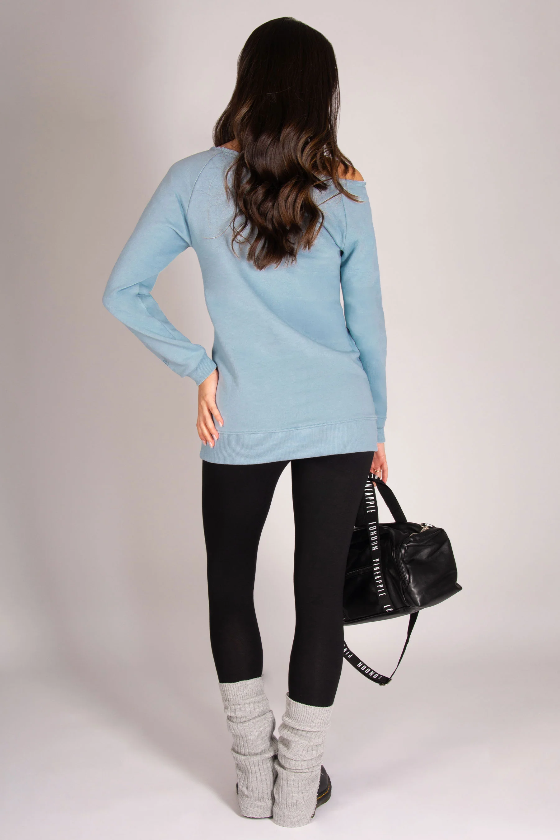 Off Shoulder Longline Sweat Top - Image 5