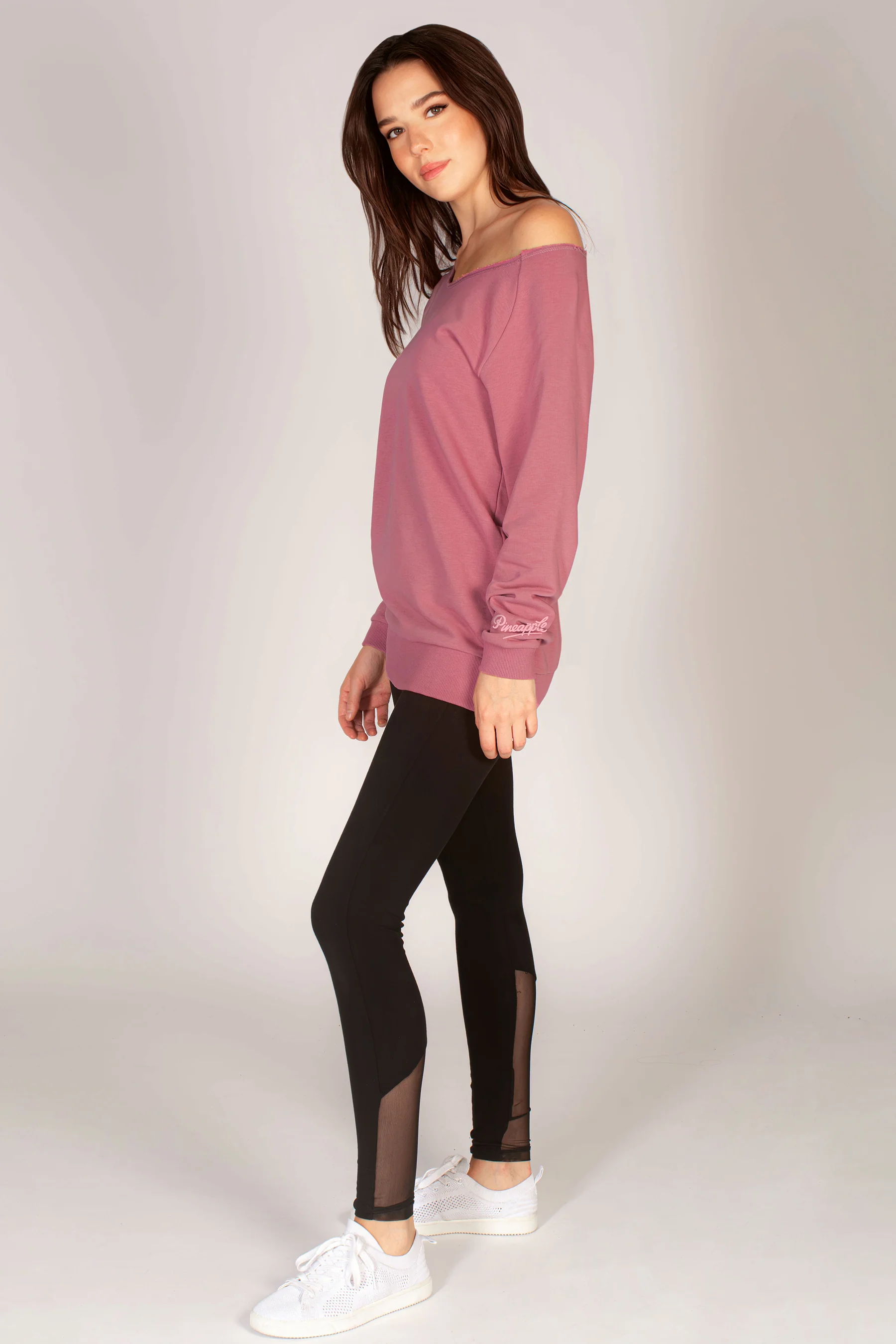 Off Shoulder Longline Sweat Top - Image 3