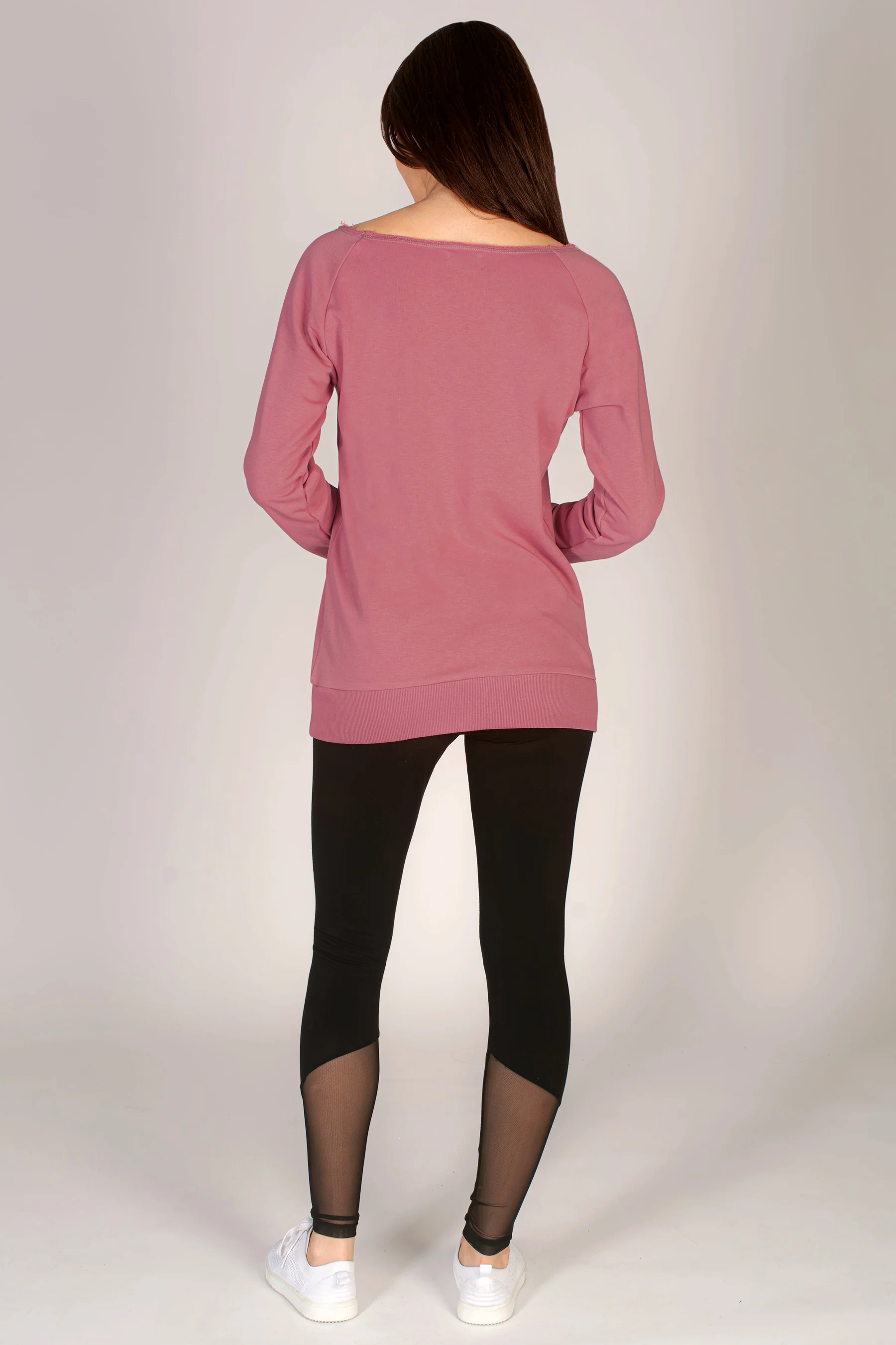 Off Shoulder Longline Sweat Top - Image 4