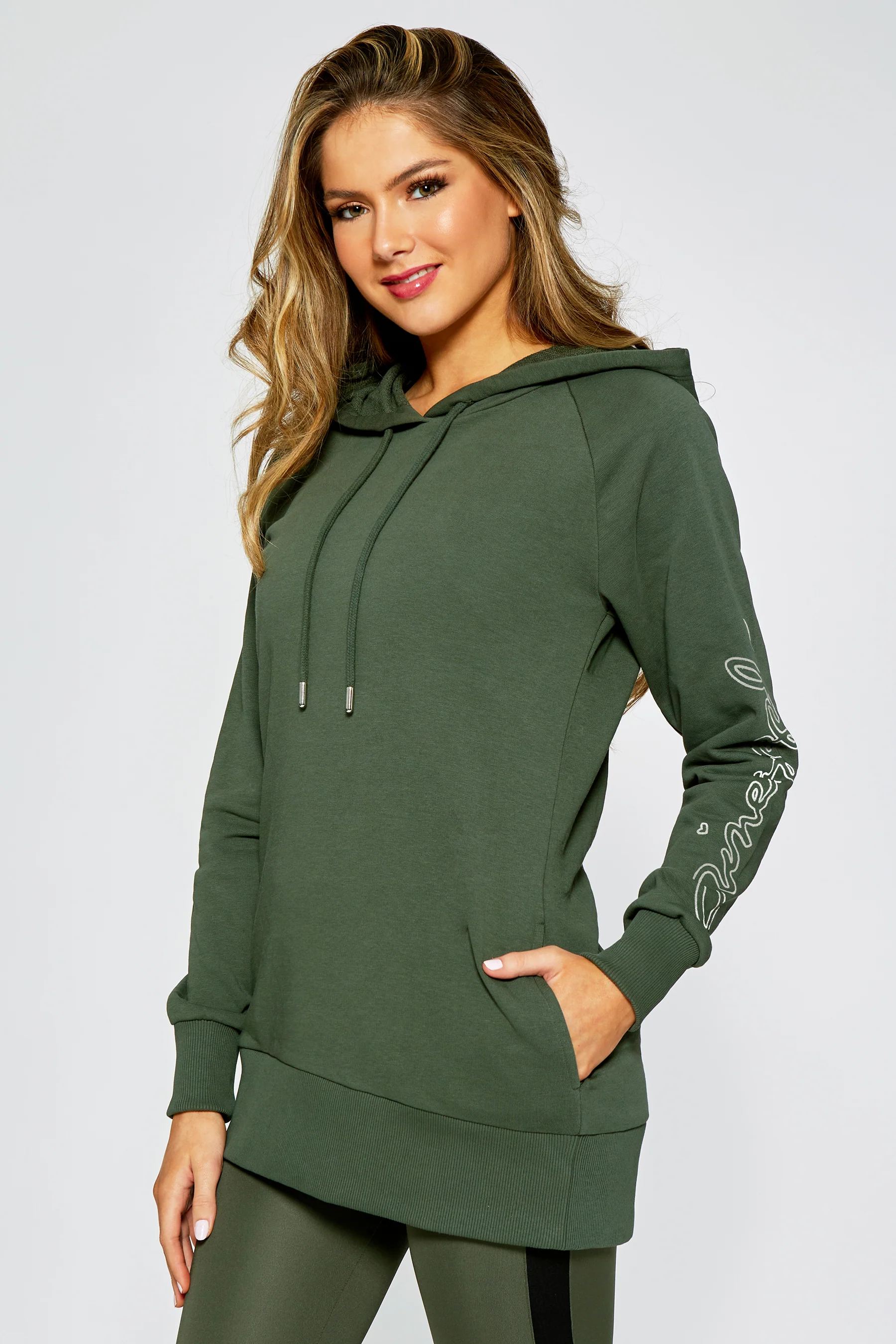 Longline Logo Hoodie
