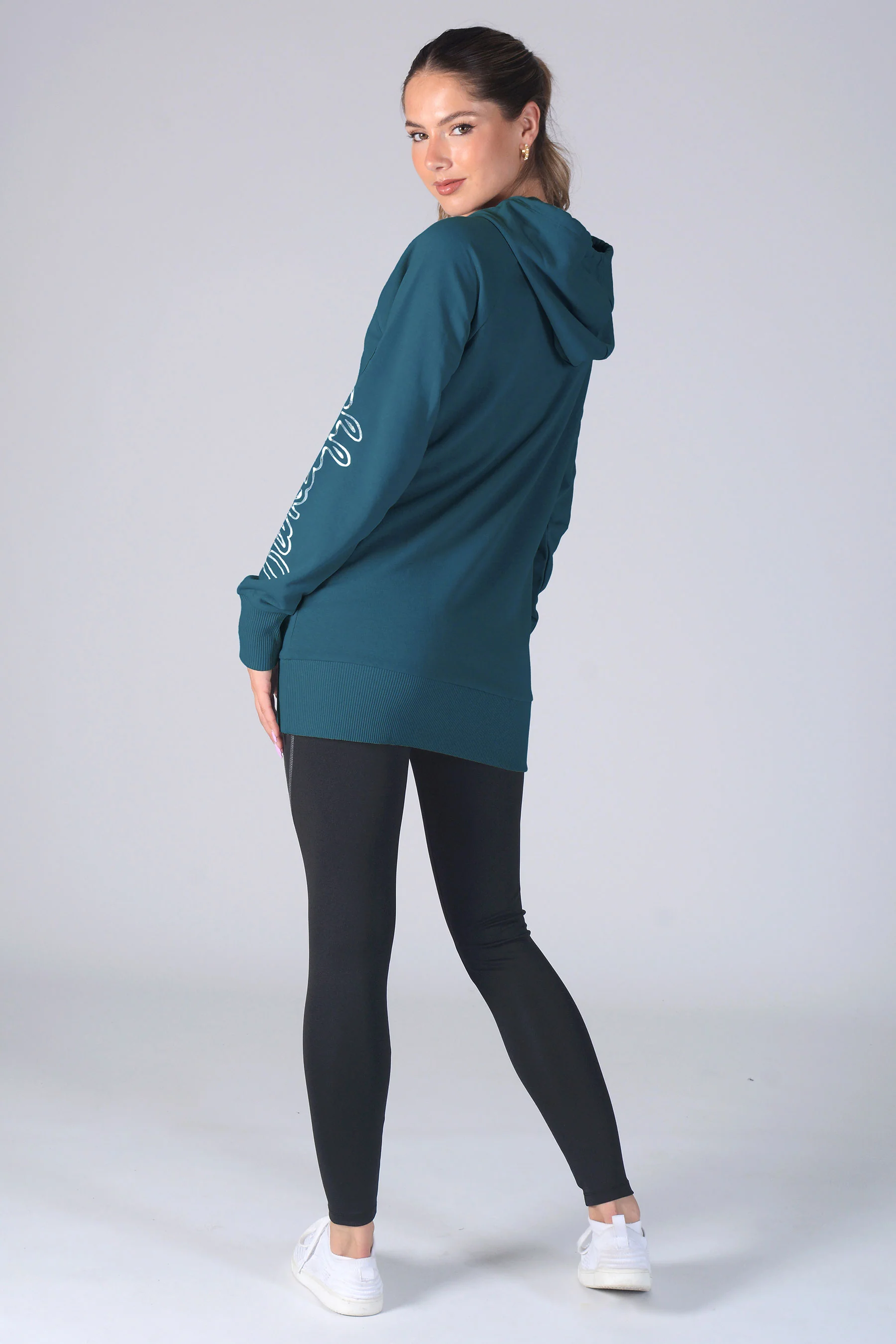 Longline Logo Hoodie - Image 4