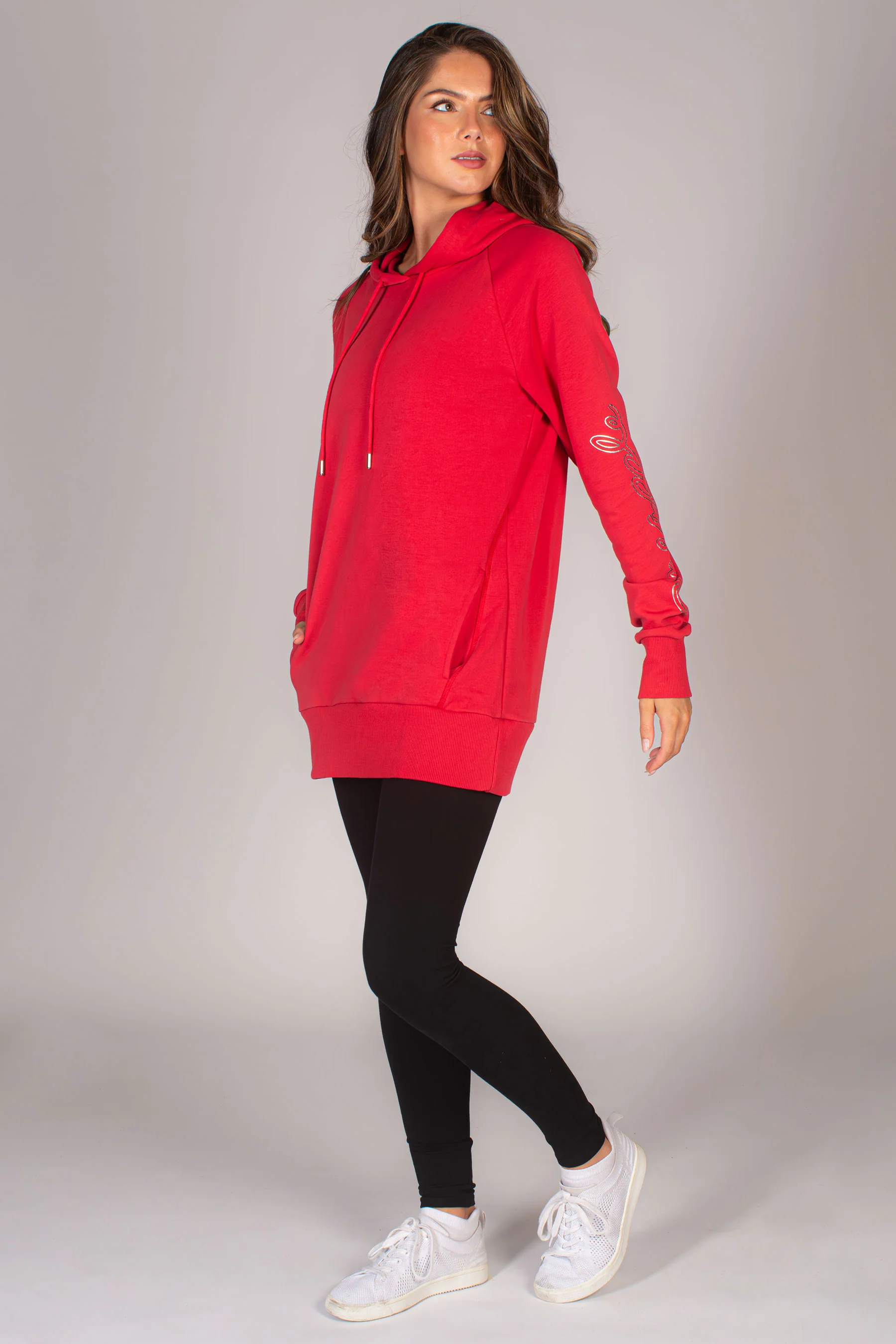 Longline Logo Hoodie - Image 4