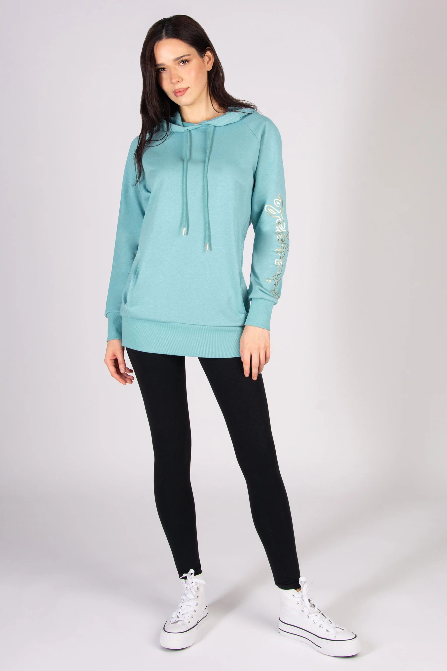 Longline Logo Hoodie - Image 3