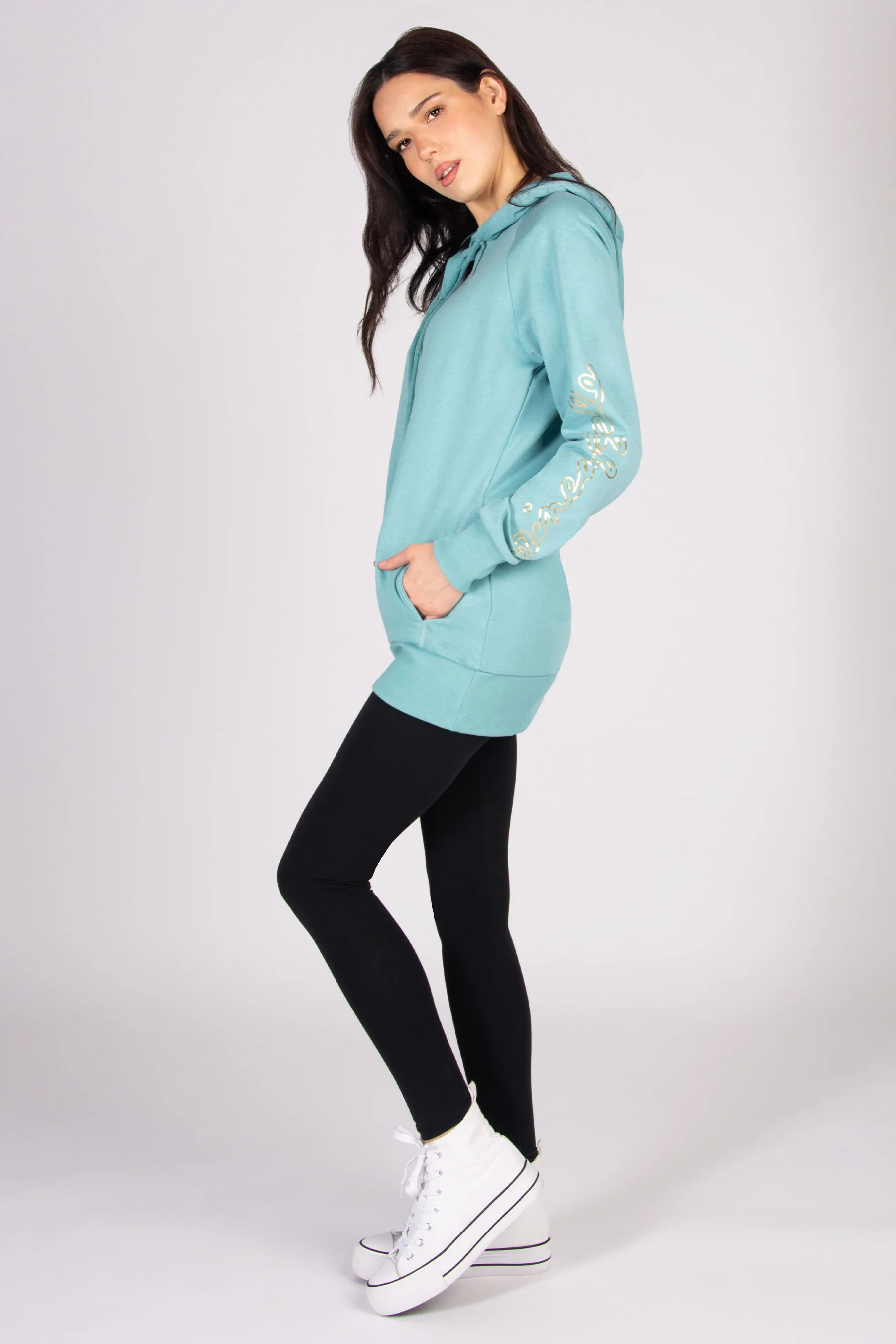 Longline Logo Hoodie - Image 4