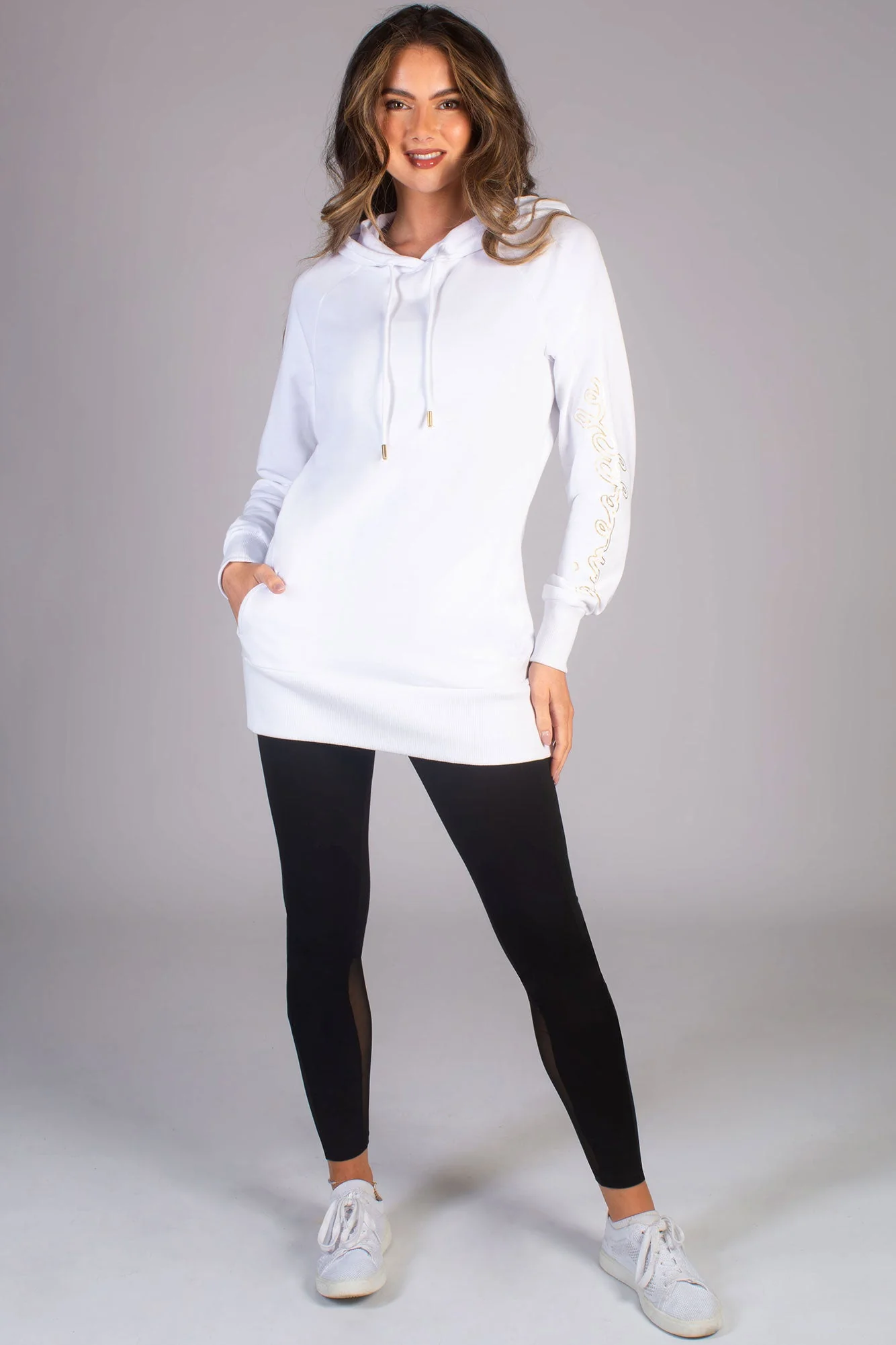 Longline Logo Hoodie - Image 2