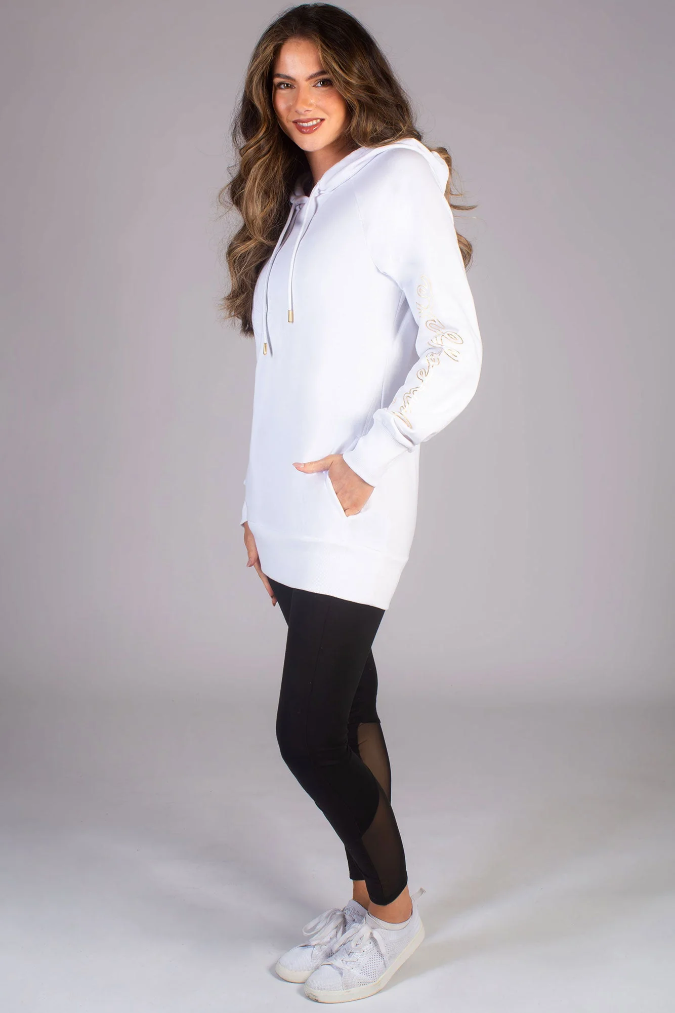 Longline Logo Hoodie - Image 3