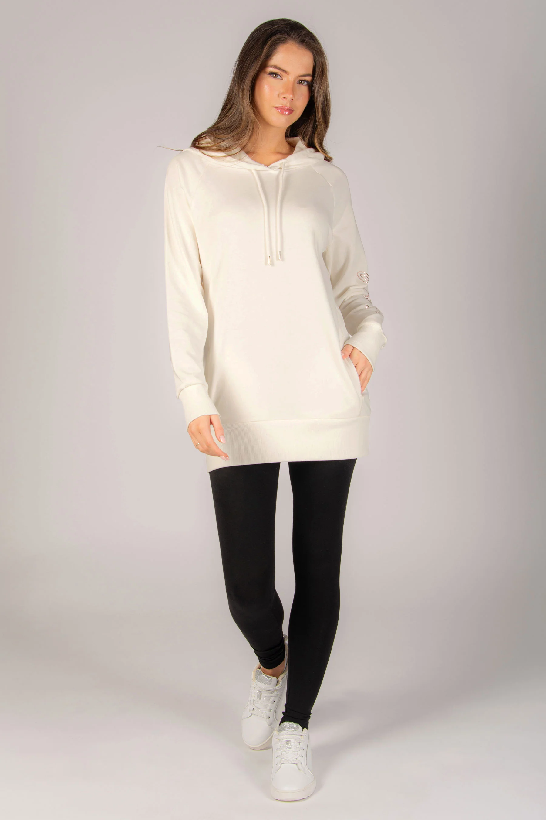 Longline Logo Hoodie - Image 3