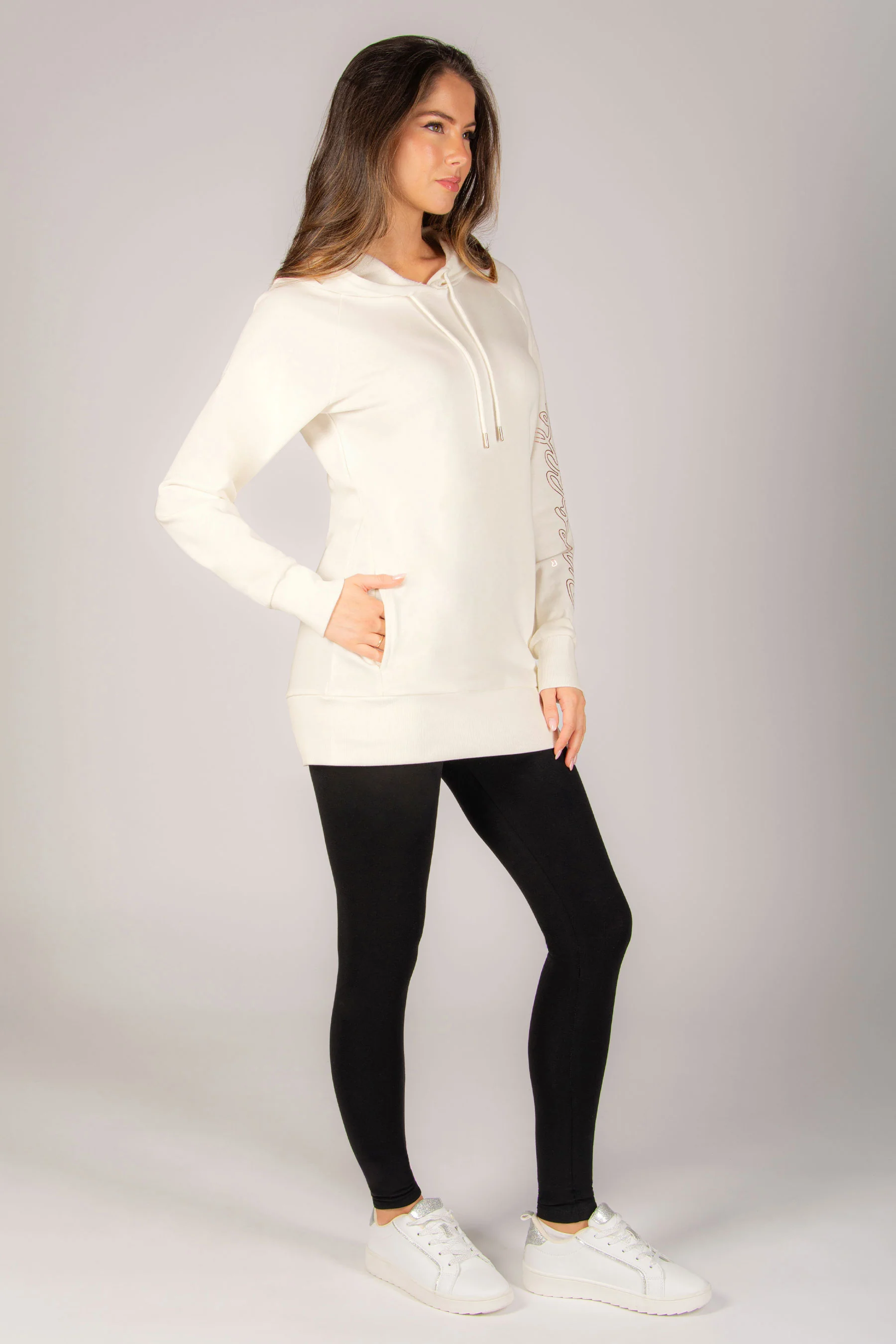 Longline Logo Hoodie - Image 5